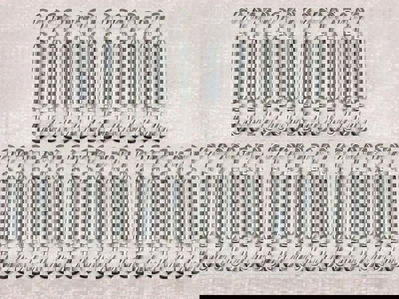 x25 M8 Galvanised Forged Straining Screw Hook And Hook - Caravan Turnbuckle Open Body