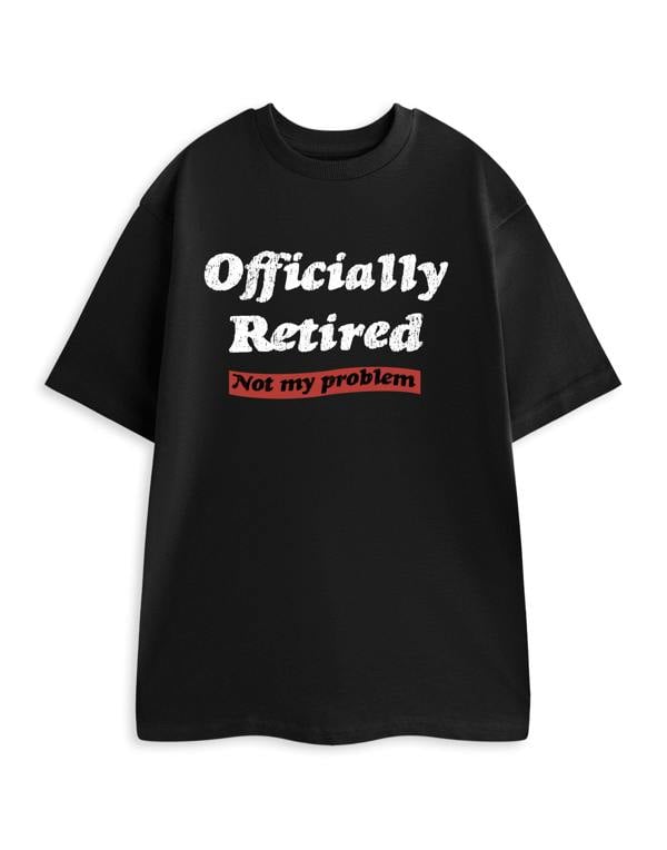 Show Me The Merch Unisex Black Officially Retired Short Sleeved T-Shirt