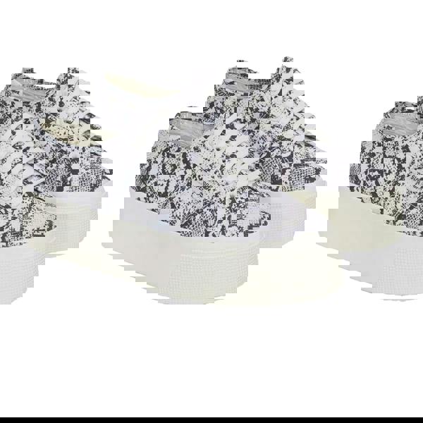 Superga Womens/Ladies 2790 Snake Print Trainers - White Avorio/Navy