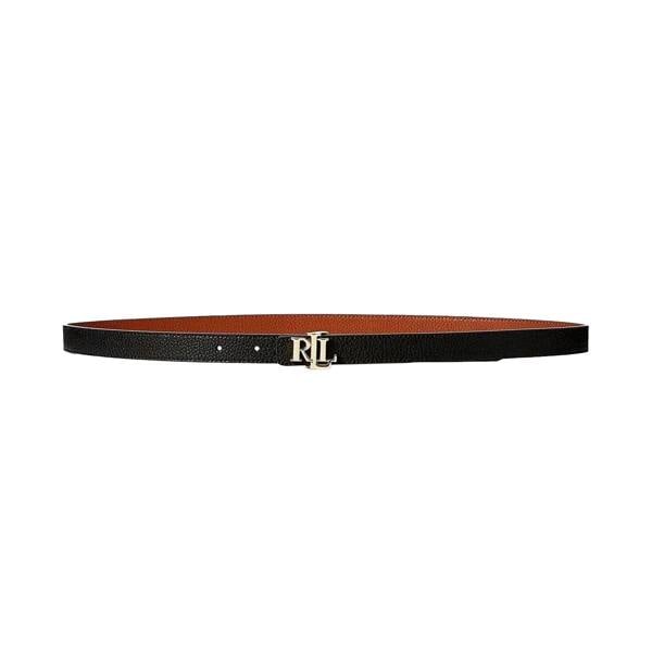 Ralph Lauren Womens/Ladies Monogram Leather Belt - Black/Tan - 