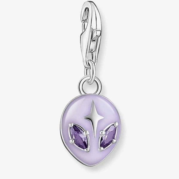 THOMAS SABO Purple Cubic Zirconia Alien Charm 2049-041-13