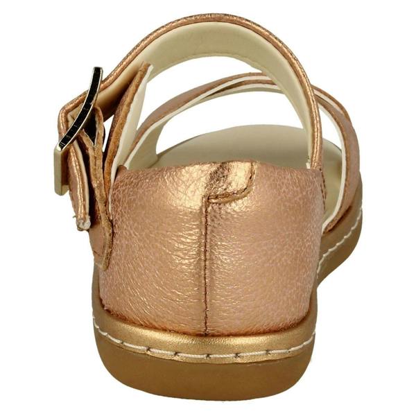 Clarks Girls Clarks Cross Detailed Sandals Skylark Pure T
