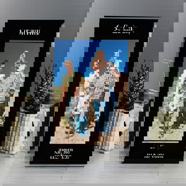 Personalised Memento Company Personalised 5x7 Black Glass Photo Frame