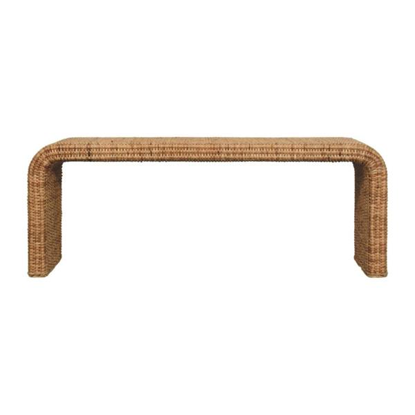 Artisan Furniture Solid Wood Rattan Weave Bench