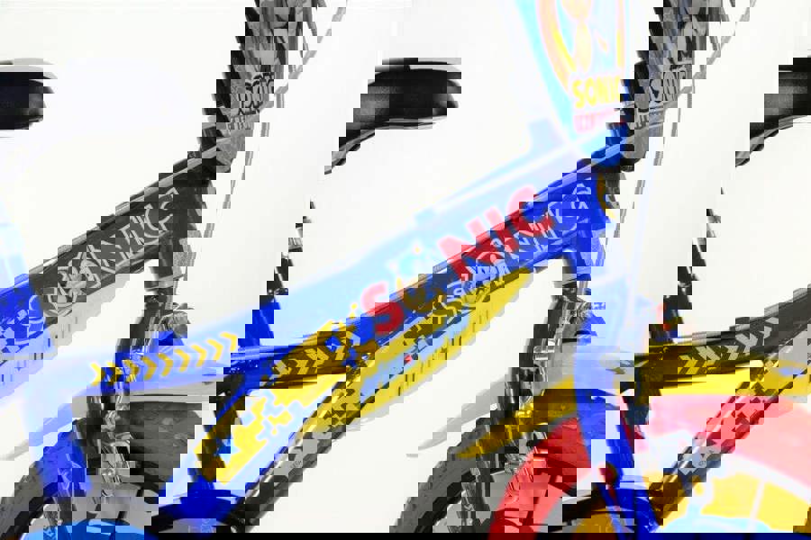 Dino Sonic Kids 14" Wheel Bike - Blue/Yellow