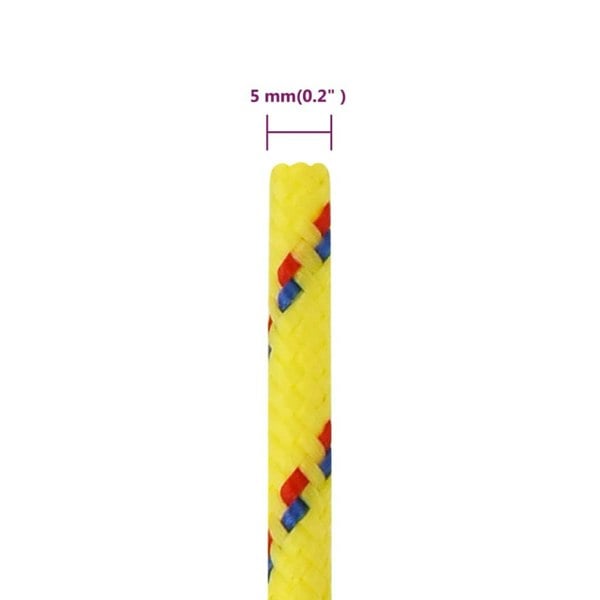 Berkfield Boat Rope Yellow 5 mm 500 m Polypropylene