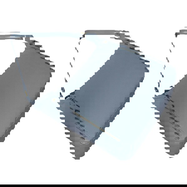 Assots London 'PAMELA' Pastel Blue Pebble Grain Real Leather Designer Shoulder Hobo Bag