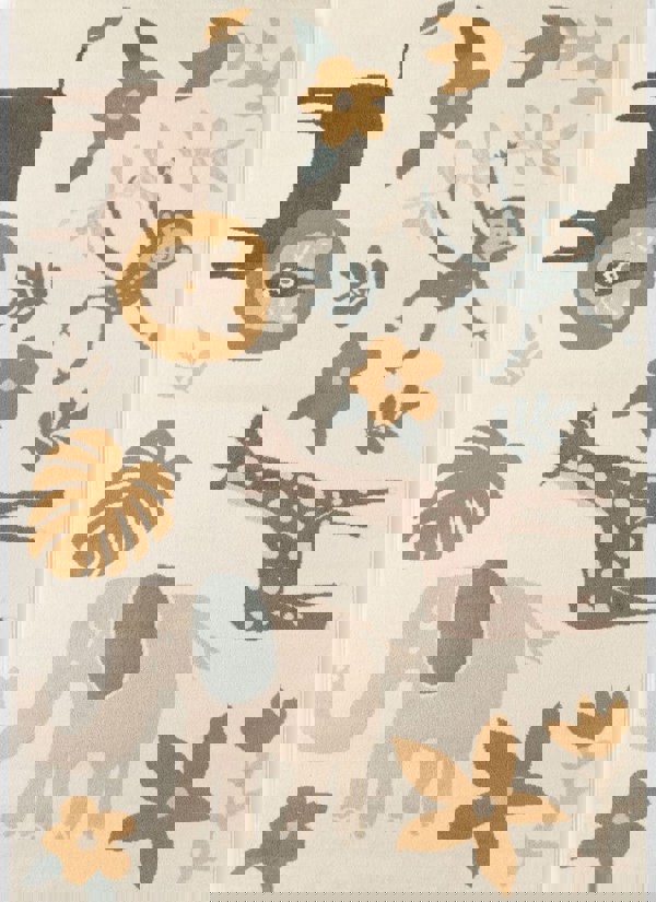 The Rugs Adventures Kids Rug – Animal Safari in Beige