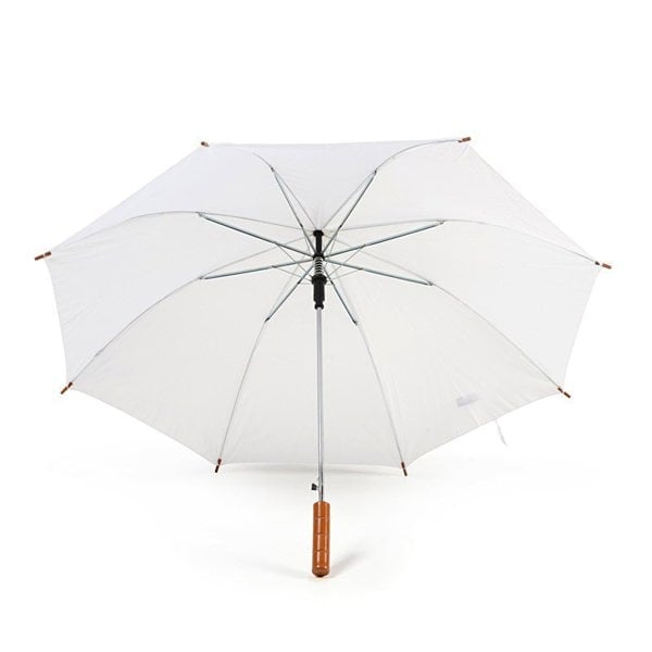 White Plain Cheap Jollybrolly Umbrella Under Canopy