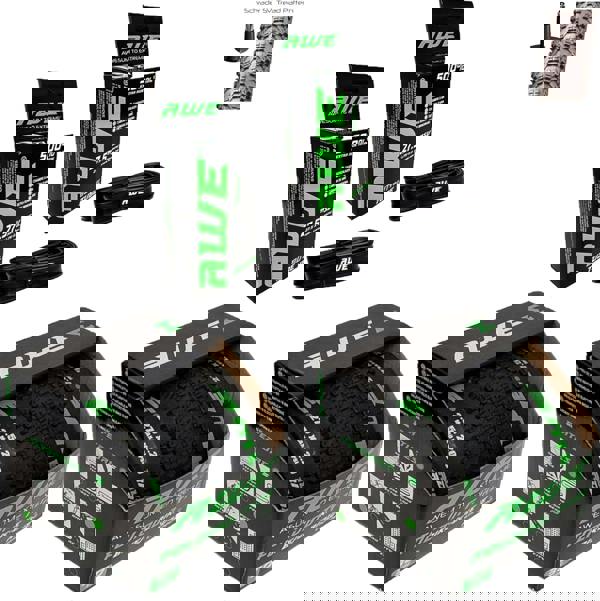 Awe 2 x AWERide Folding Tyres 27.5 x 2.20 cm MTB and 2 x AWE Inner Tubes 27.5" x 1.75-2.25 Schrader Valve