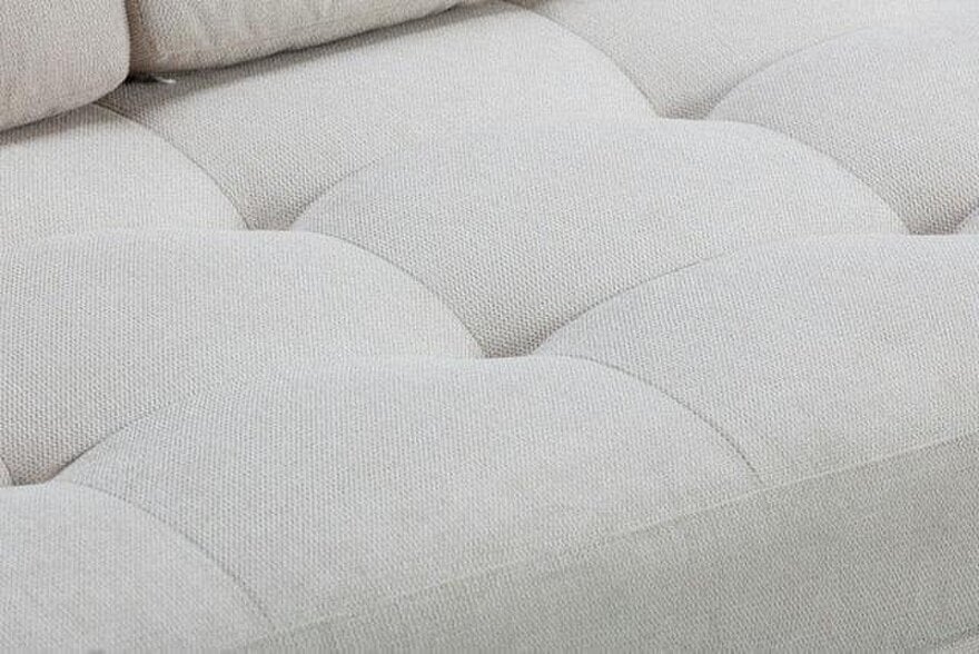 Wyld Haus Curitiba Natural Textured Upholstered 3 Seater Sofa Wooden Legs