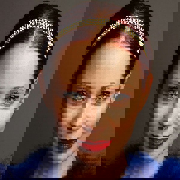 diamante headband gold hair back