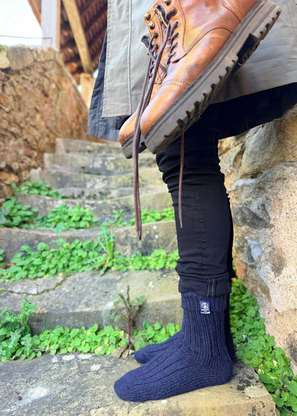 Jemsox British Wool Boot Socks – Navy | 100% British Wool Luxury Boot Socks