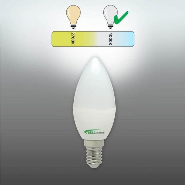 BELL Lighting E14 Edison Screw LED Candle 4.7W Energy Saving Light Bulbs