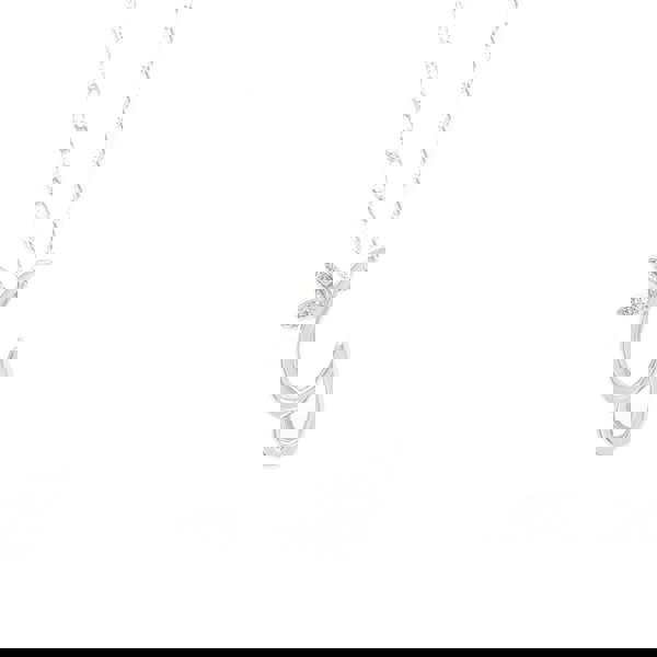 Say It With Winged Diamond Initial Necklace - Sterling Silver