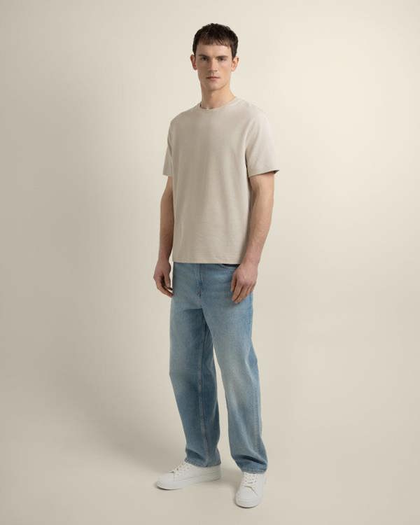 Larsson & Co Jeppe - Textured Panelled T-Shirt