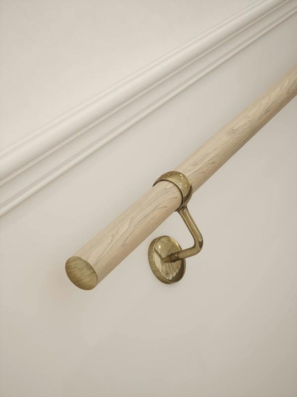 Handrails Direct Ryton Teak Straight Flight Handrail