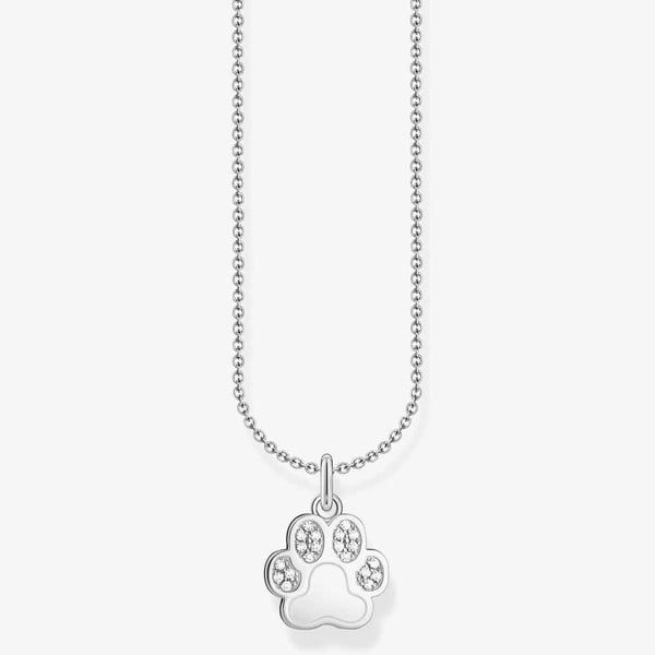 THOMAS SABO Silver Paw Print Necklace KE2215-051-14-L45V