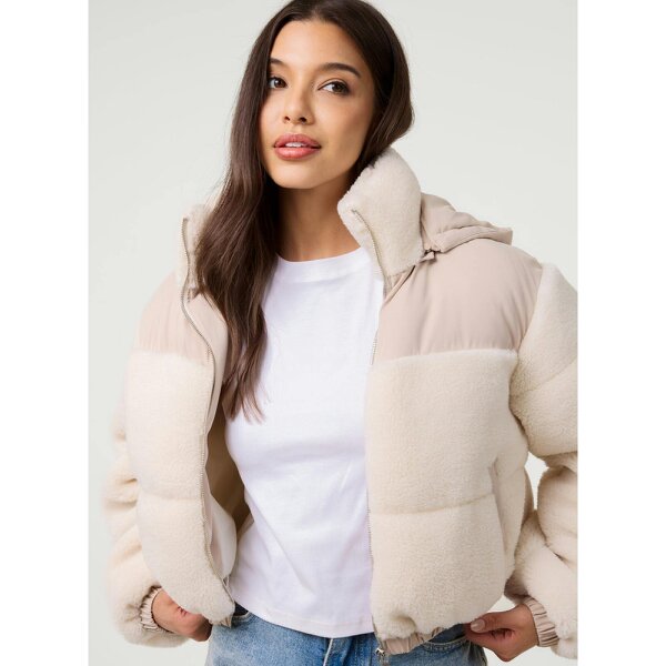 Pink Vanilla Teddy Coat with Hood