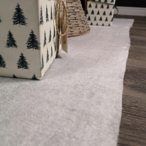 Samuel Alexander 2.4m x 90cm Soft White Artificial Fake Snow Blanket Christmas Decoration