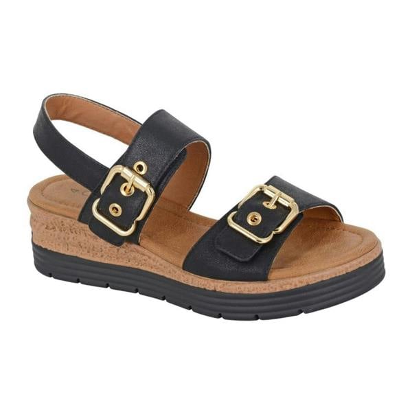 Cipriata Cipriata MILIA Womens Cross Strap Sandals Black