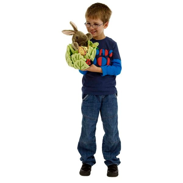 The Puppet Company Rabbit in a Lettuce - with 3 Mini Beasts - Hide-Aways