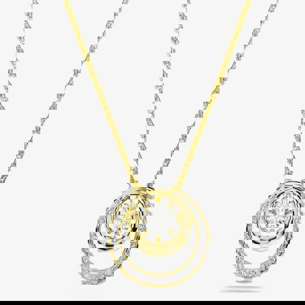 Swarovski Hyperbola Gold Tone Plated Dancing Stone Necklace 5738248