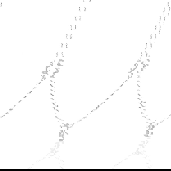 Say It With Leo Necklace with CZ Stones - Silver Plated