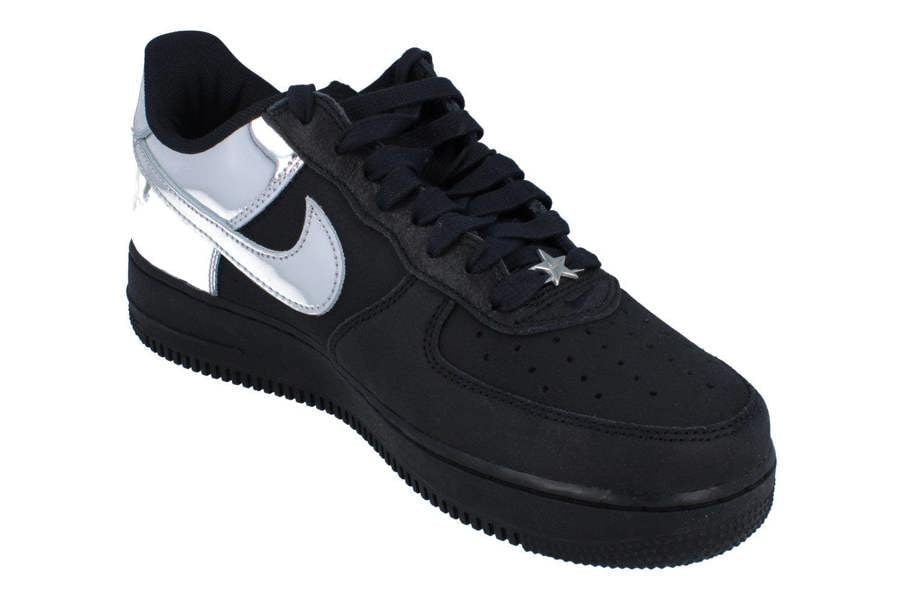 Nike Air Force 1 Low Retro Mens Trainers Hf2885 Sneakes Shoes  001 - Black Chrome Black 001 - Photo 3
