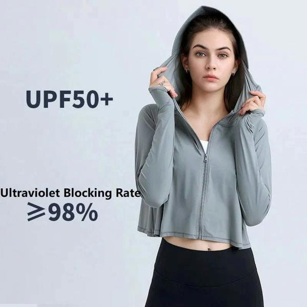 Anniou UPF 50+ Hooded Cropped Shirt