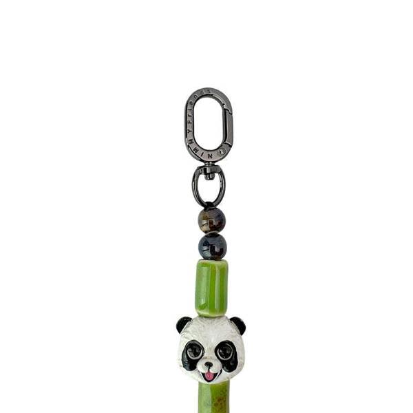 Nimmy Friends Nimmy Big Eye Cute Pet Travel Panda Mobile Phone Chain Bag Charm Ceramic Bracelet Black - N-XDY-SL-06