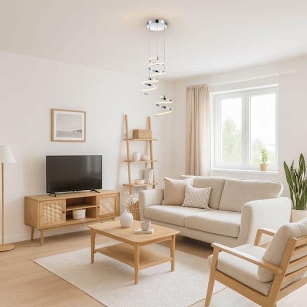COSYLYTE Nyah 3 Light LED Spiral Cluster Pendant Light