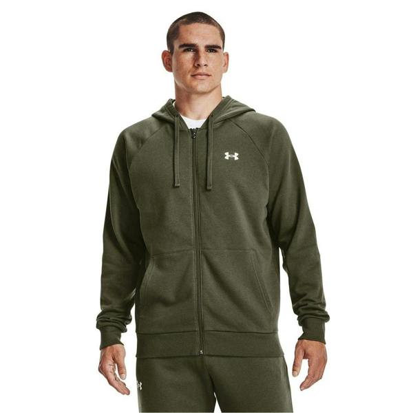 Under Armour Mens Rival Fleece Full Zip Hoodie - Marine OD Green - 