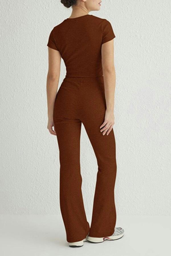 WOVCOR 2-Piece Fitted Stretch Woven Top & Pants Set