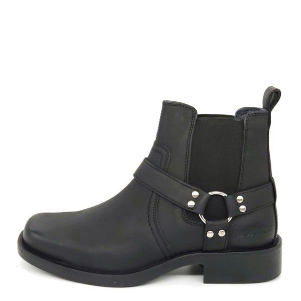 HX London Malden Western Ankle Biker Boots