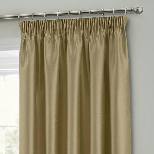 Intimates Faux Silk Pencil Pleat Curtains - 117cm x 137cm
