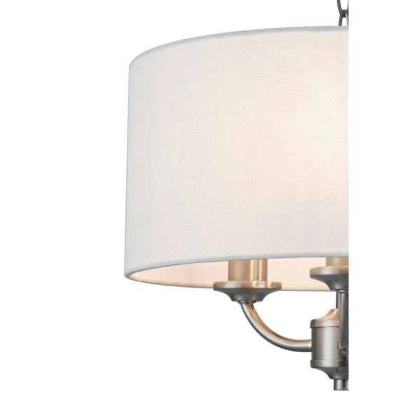 COSYLYTE Winston 3 Light Faux Linen Shade Pendant Light