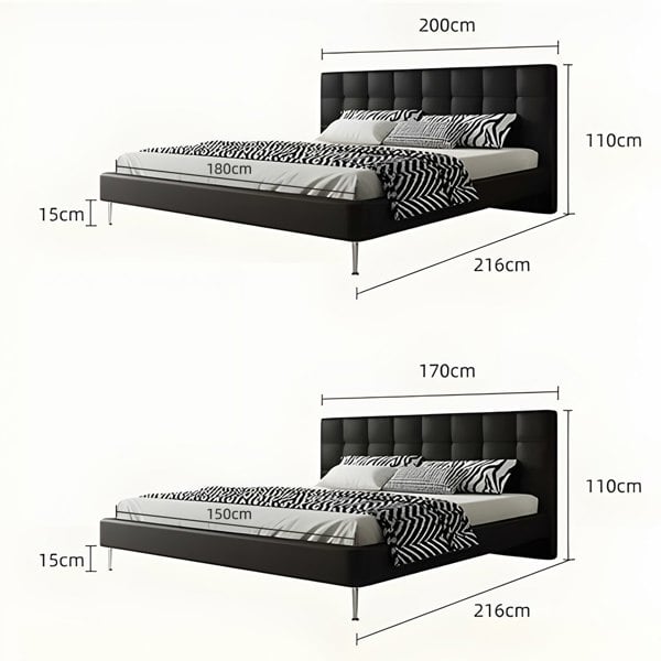 Stella King Size / Super King Size Bed, Black-Weilai Concept-Weilai Concept