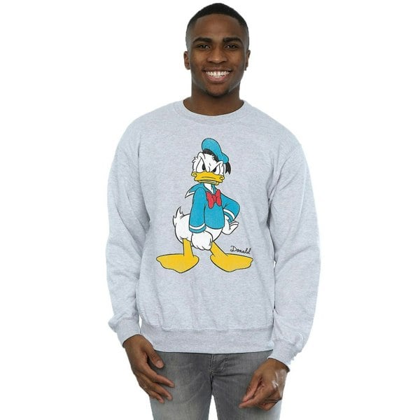 Disney Mens Angry Donald Duck Sweatshirt - Sports Grey