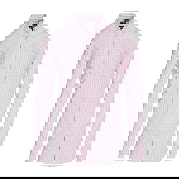 Raging Bull Mens Gingham Classic Long-Sleeved Shirt - Pink - 