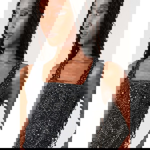 Pink Vanilla Diamante Denim Corset Top