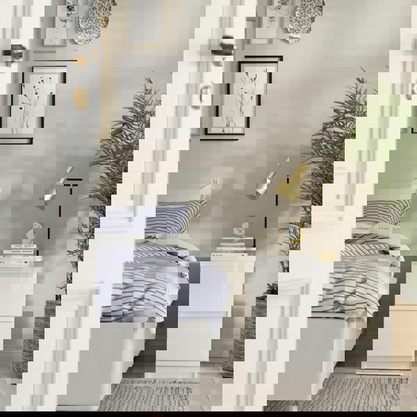 Furniture To Go Naia Bedside 2 Drawers in White high gloss