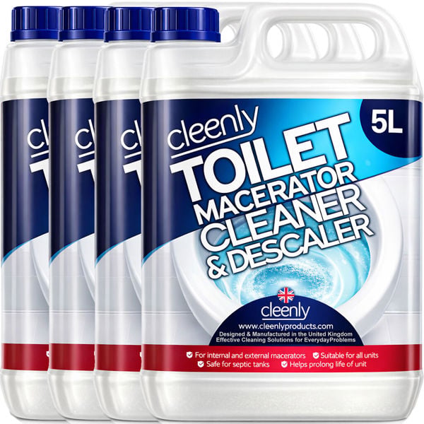 Cleenly Toilet Macerator Cleaner & Descaler - 20 litres Super Concentrated, Long-Lasting Formula Safe for All Saniflo Pump Unit