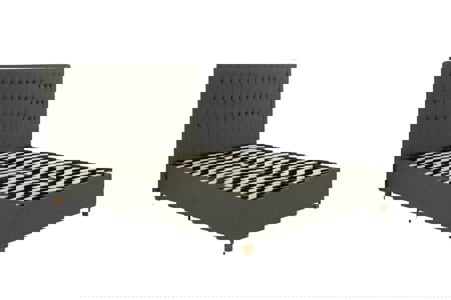 Dorel Home Emily Upholstered Bed Fabric Grey - King