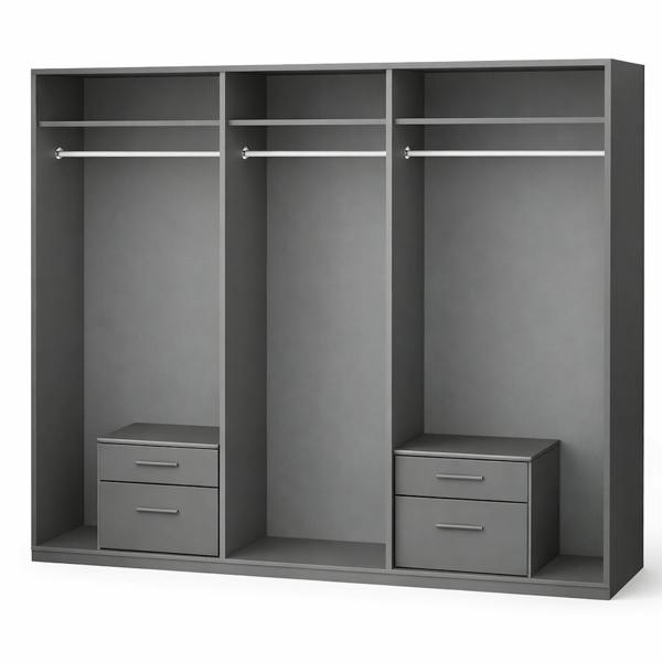 TJ's Furniture Fly 6 door 2 Mirror  4 drawer white