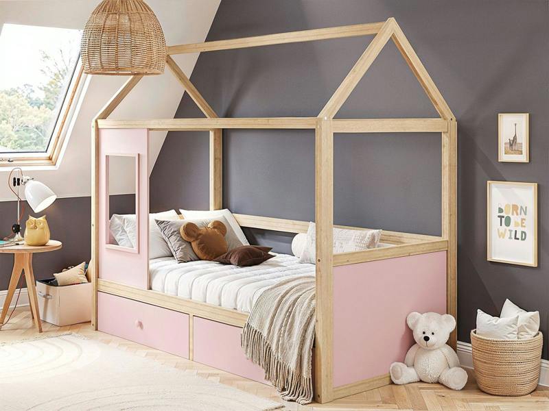 Flair Ted Play House Wooden Bed with Storage