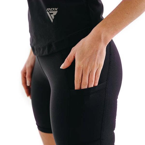 RDX Sports SWEAT WOMEN'S SHORTS W1 BLACK