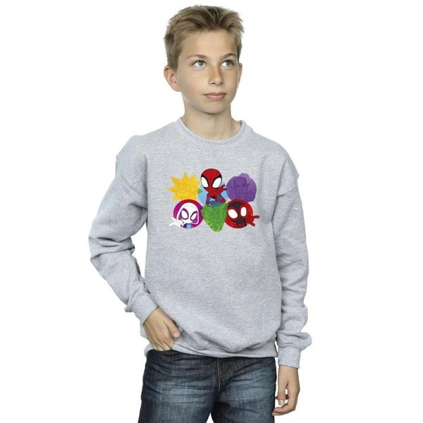 Marvel Boys Spidey And His Amazing Friends Faces Sweatshirt - Sports Grey