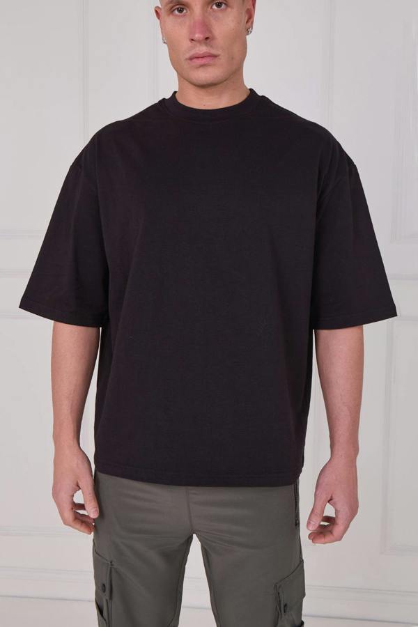 Heavyweight Oversized T-Shirt – Premium 100% Cotton - Black
