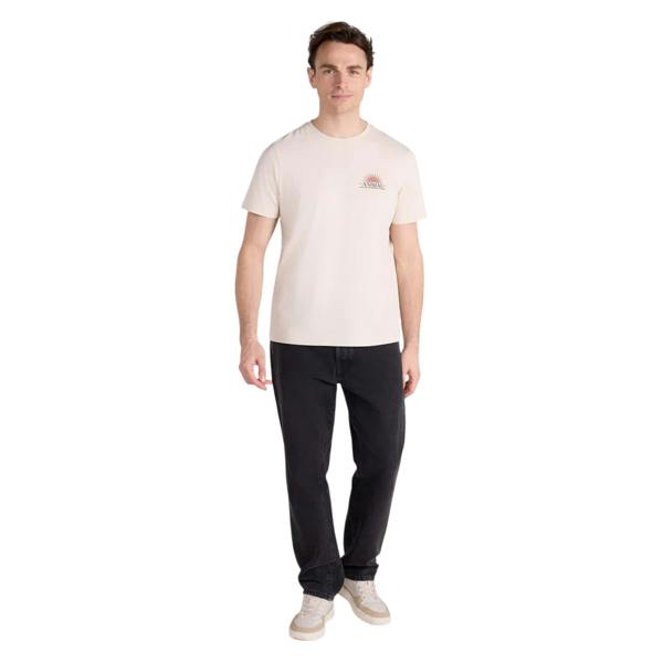 Mountain Warehouse Mens Sunrise Back Print T-Shirt - Dark Beige - 
